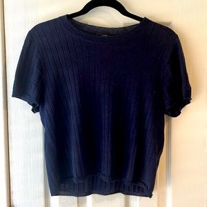 JCrew Navy Silk/Cashmere Sweater